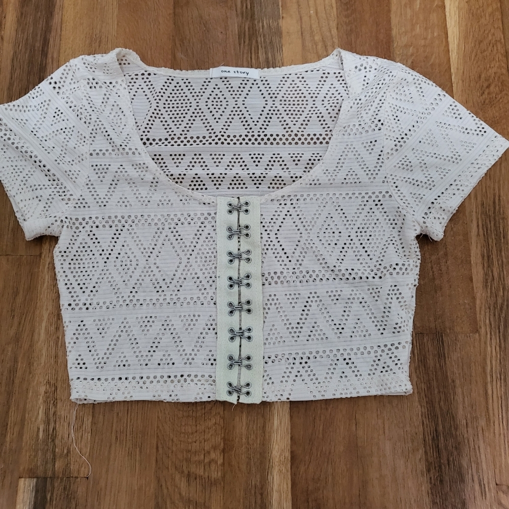 Off white crop top
